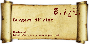 Burgert Írisz névjegykártya